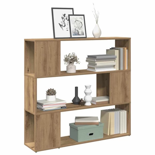 vidaXL Bokhylle/romdeler artisan eik 100x24x94 cm