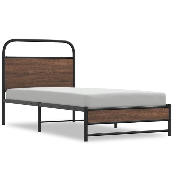 vidaXL Sengeramme uten madrass brun eik 90x190 cm konstruert tre