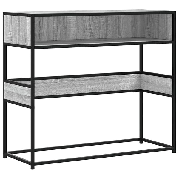 vidaXL konsolbord 90x35x80 cm konstrueret træ grå sonoma-eg