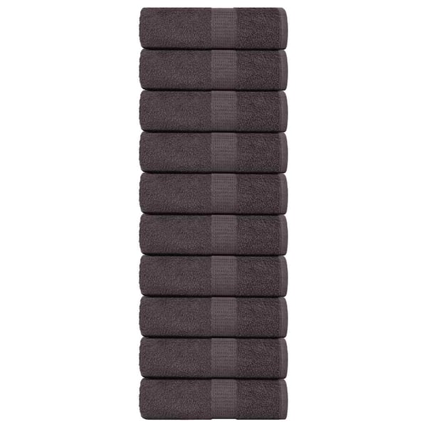 vidaXL gæstehåndklæder FROGN 10 stk. antracit 30x50 cm 360 gsm