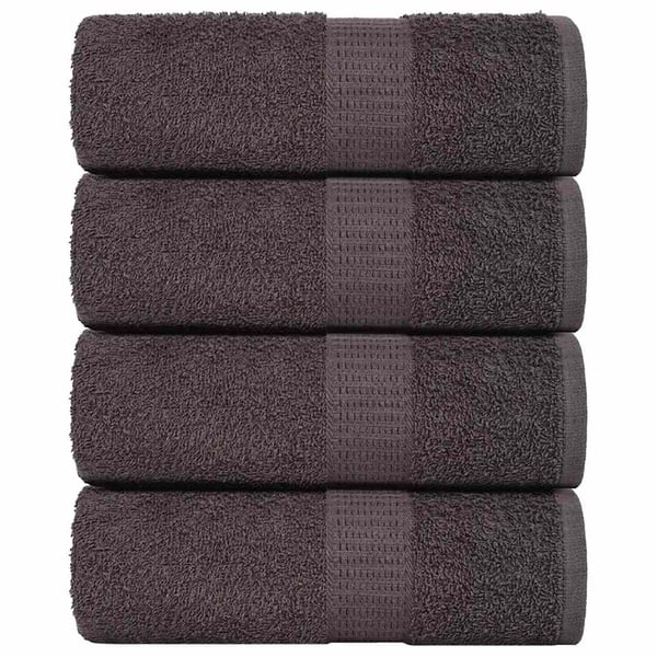 vidaXL vaskehåndklæder FROGN 4 stk. antracit 30x30 cm 360 gsm