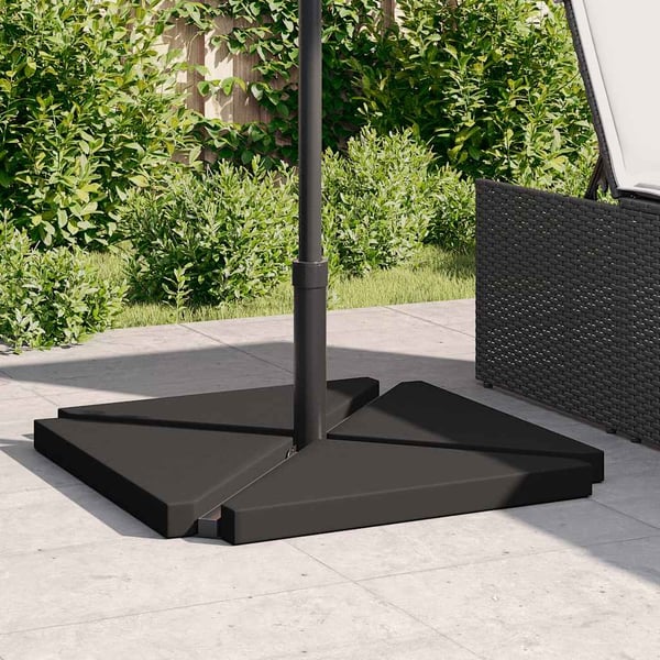 vidaXL parasolvægtplader 4 stk. granit 14 kg trekantet sort