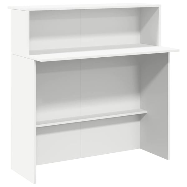 vidaXL Receptionsdisk vit 100x50x103,5 cm konstruerat trä