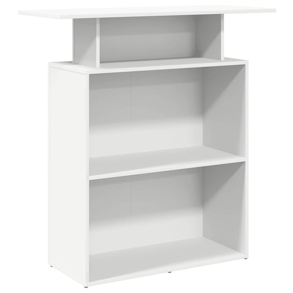 vidaXL receptionsdisk hvid 100x40x104 cm konstrueret træ