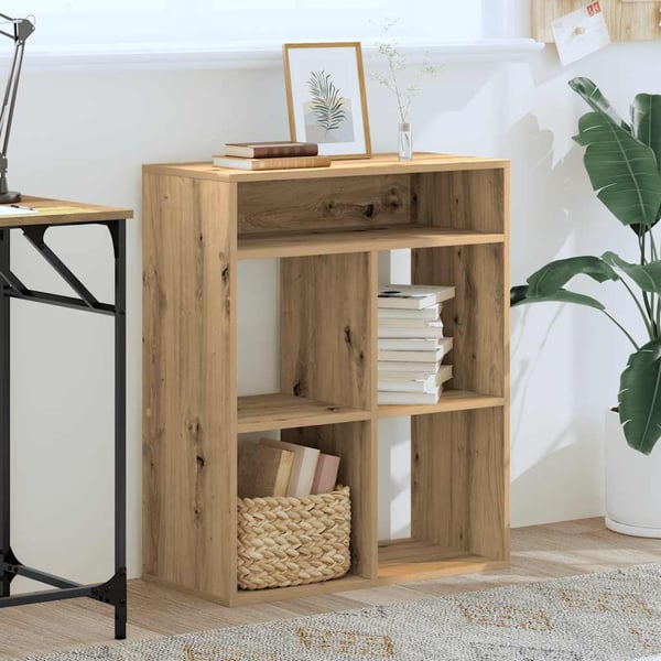 vidaXL Bokhylle artisan eik 66x31x80 cm konstruert tre