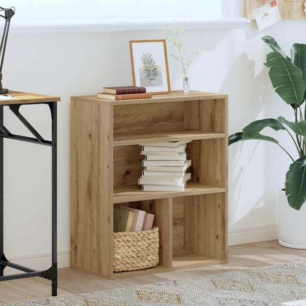 vidaXL Bokhylle artisan eik 60x30x71,5 cm konstruert tre