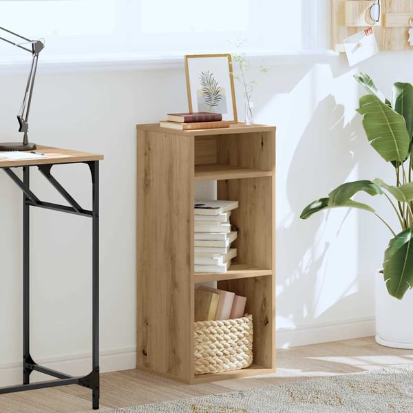 vidaXL Bokhylle artisan eik 34x31x80 cm konstruert tre