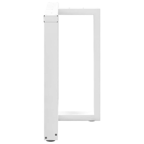 vidaXL Spisebordben T-formet 2 stk hvit 80x35x(72-73) cm stål
