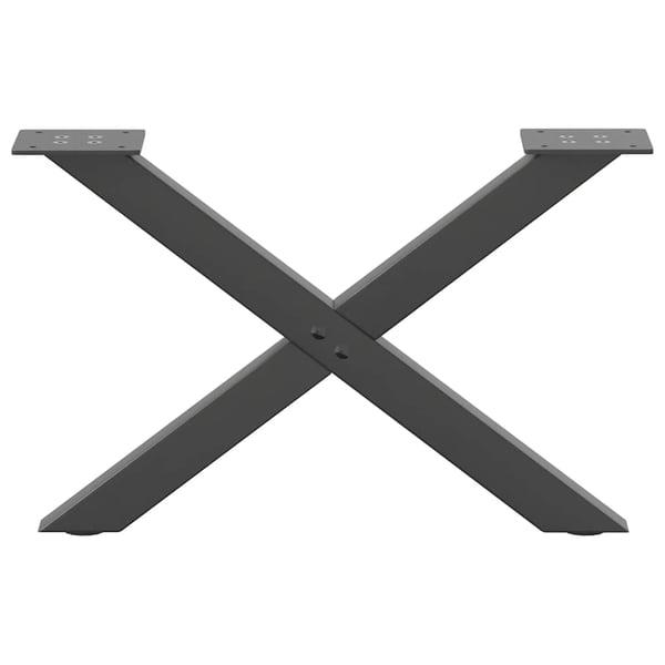 vidaXL Salongbordben X-formet 2 stk antrasitt 60x(30-31) cm stål