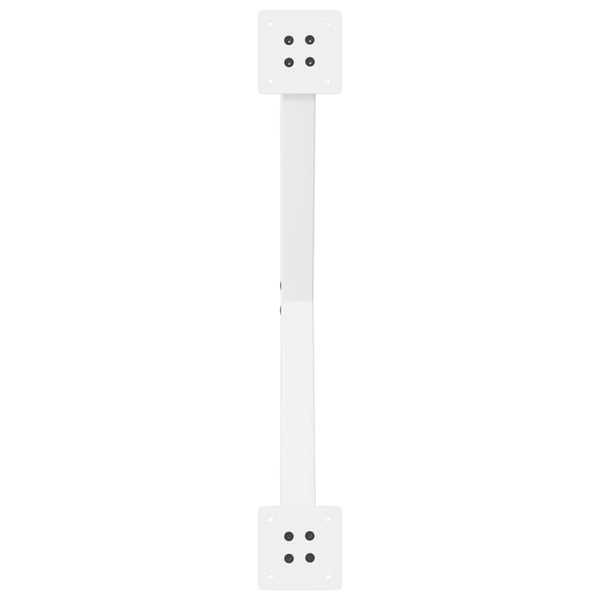 vidaXL Spisebordben X-formet 2 stk hvit 80 x (72-73) cm stål