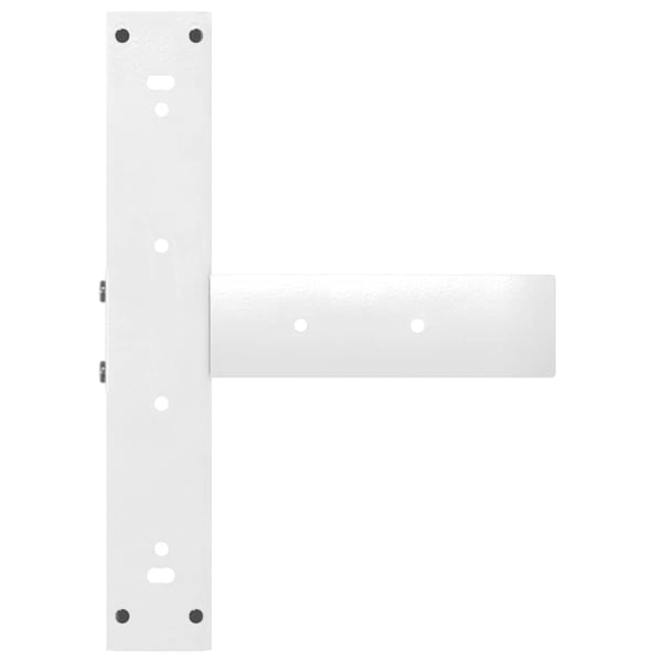 vidaXL Spisebordben T-formet 2 stk hvit 50x35x(72-73) cm stål