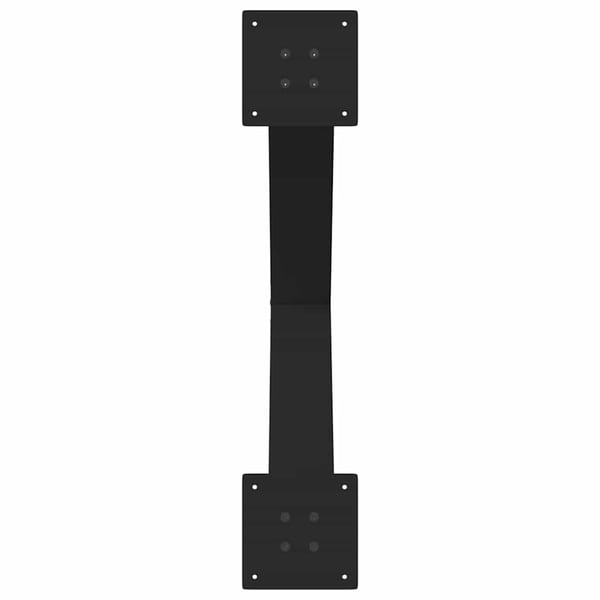 vidaXL Spisebordben X-formet 2 stk svart 70 x (72-73) cm stål