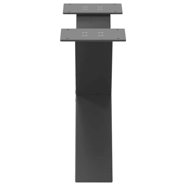 vidaXL Salongbordben X-formet 2 stk antrasitt 60x(30-31) cm stål