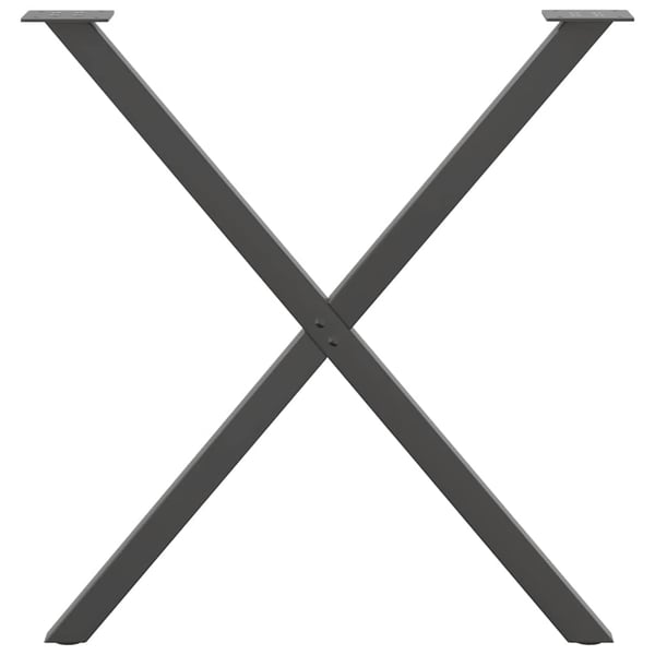 vidaXL Spisebordben X-formet 2 stk antrasitt 80x(72-73) cm stål