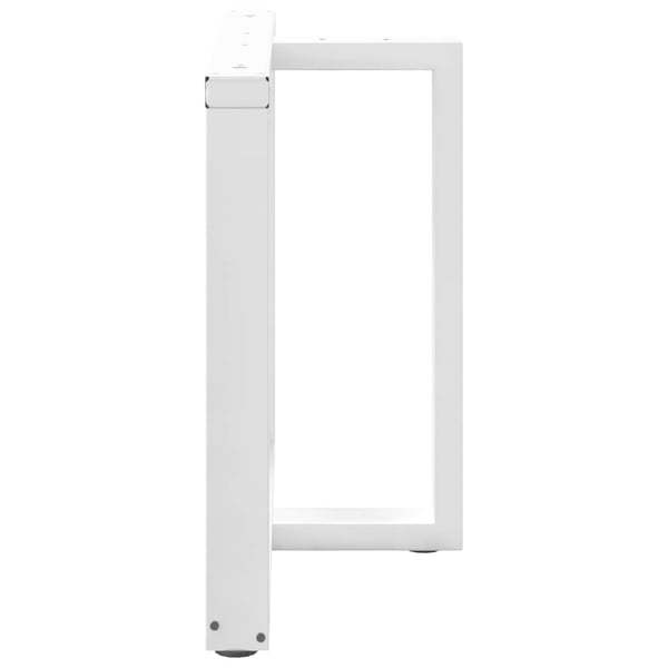 vidaXL Spisebordben T-formet 2 stk hvit 100x35x(72-73) cm stål