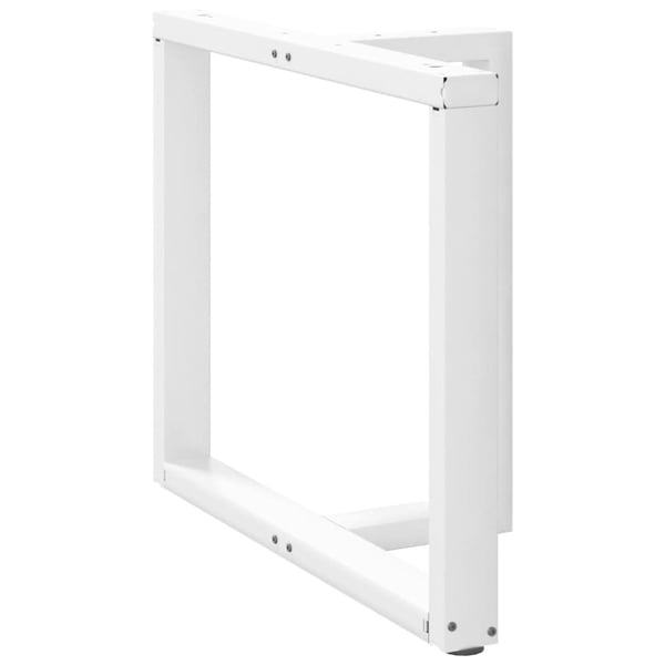 vidaXL Spisebordben T-formet 2 stk hvit 100x35x(72-73) cm stål