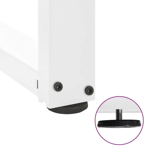 vidaXL barbordsben T-formet 2 stk. hvid 40x35x(110-111) cm stål