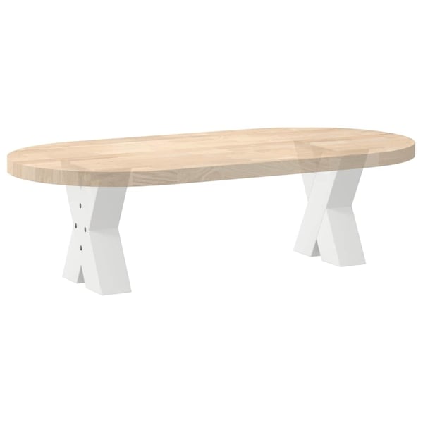 vidaXL sofabordsben X-formet 2 stk. hvid 30x(30-31) cm stål