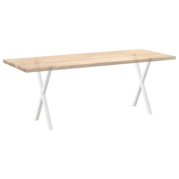 vidaXL spisebordsben X-formet 2 stk. hvid 50x(72-73) cm stål