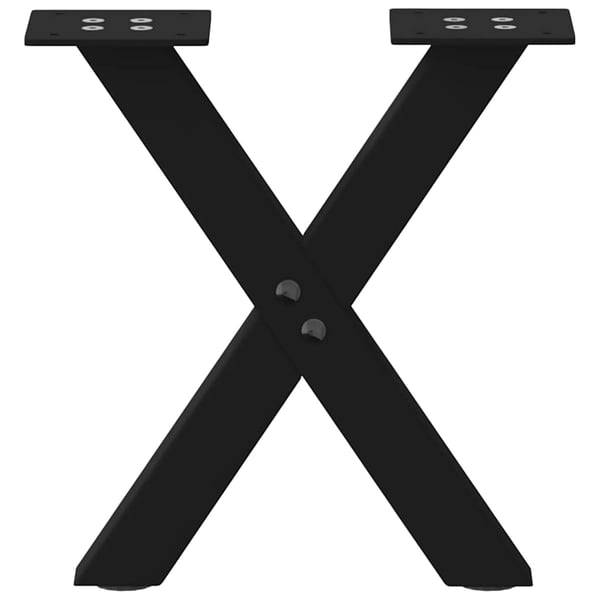 vidaXL sofabordsben X-formet 2 stk. sort 30x(30-31) cm stål