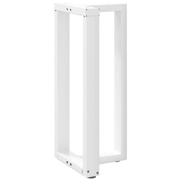 vidaXL barbordsben T-formet 2 stk. hvid 50x35x(90-91) cm stål