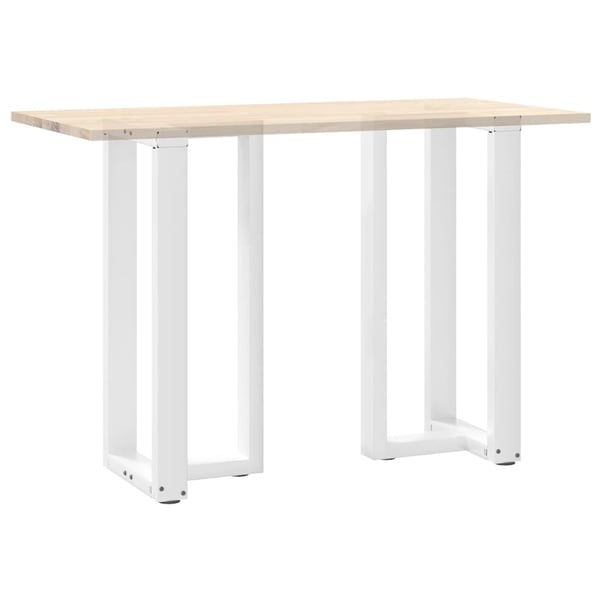 vidaXL barbordsben T-formet 2 stk. hvid 50x35x(90-91) cm stål