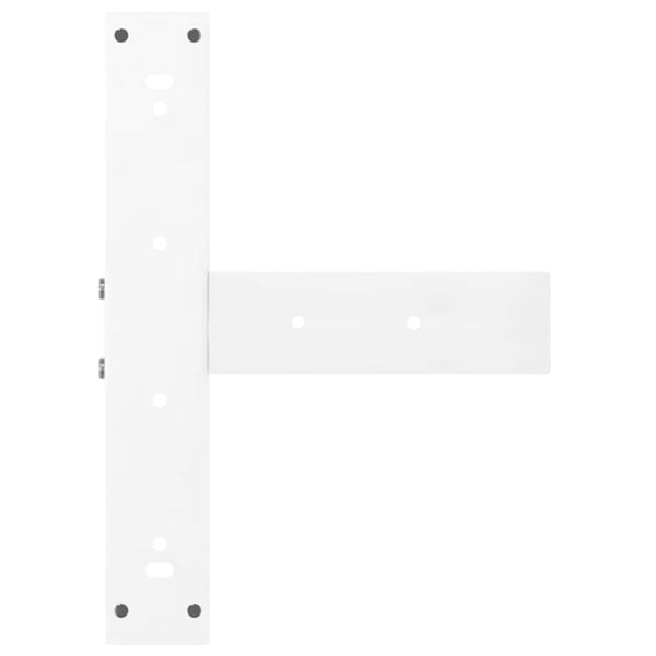 vidaXL barbordsben T-formet 2 stk. hvid 50x35x(90-91) cm stål