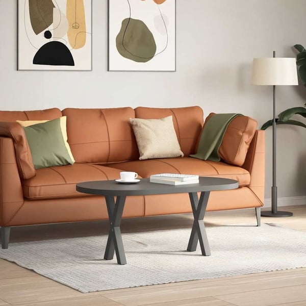 vidaXL Salongbordben X-formet 2 stk antrasitt 28 x (42-43) cm stål