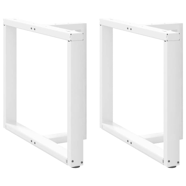 vidaXL Spisebordben T-formet 2 stk hvit 90x35x(72-73) cm stål
