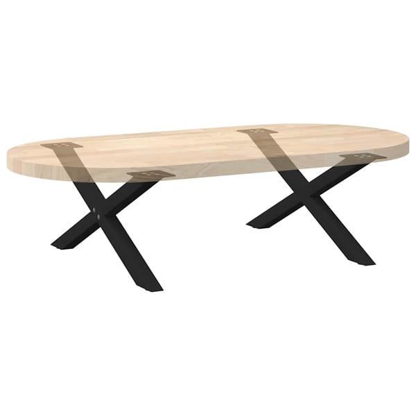 vidaXL sofabordsben X-formet 2 stk. sort 70 x (30-31) cm stål
