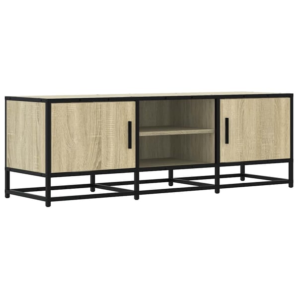 vidaXL tv-bord 120x35x41 cm konstrueret træ og metal sonoma-eg