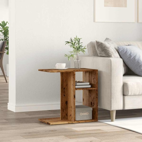 vidaXL Sidebord gammelt tre 50x30x50 cm konstruert tre