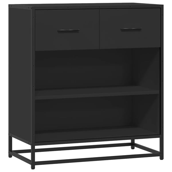 vidaXL Skjenk svart 68x35x76 cm konstruert tre