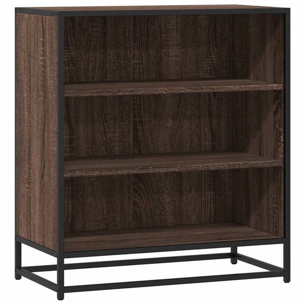vidaXL skab 68x35x76 cm konstrueret træ og metal brun egetræsfarve