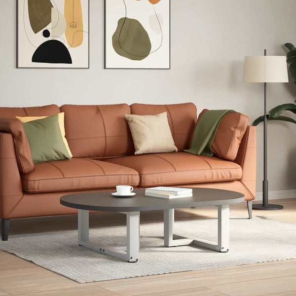 vidaXL sofabordsben T-formet 2 stk. hvid 60x25x(30-31) cm stål