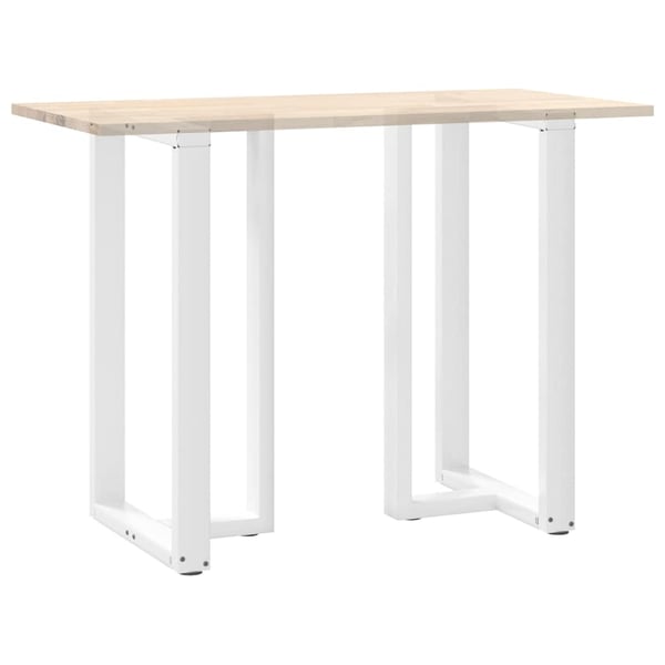 vidaXL barbordsben T-formet 2 stk. hvid 60x35x(100-101) cm stål