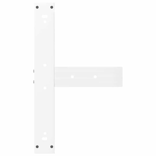 vidaXL barbordsben T-formet 2 stk. hvid 60x35x(100-101) cm stål