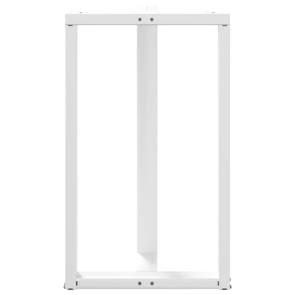 vidaXL barbordsben T-formet 2 stk. hvid 60x35x(100-101) cm stål