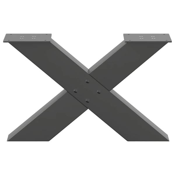 vidaXL sofabordsben X-formet 2 stk. antracit 50x(30-31) cm stål