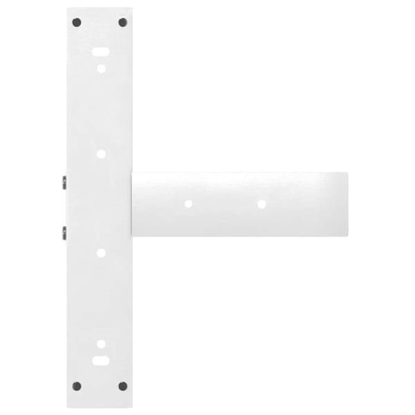 vidaXL Spisebordben T-formet 2 stk hvit 60x35x(72-73) cm stål