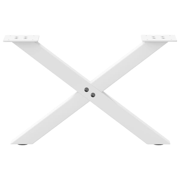 vidaXL Salongbordben X-formet 2 stk hvit 60 x (30-31) cm stål