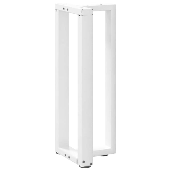 vidaXL Konsollbordben T-formet 2 stk hvit 38x25x(72-73) cm stål