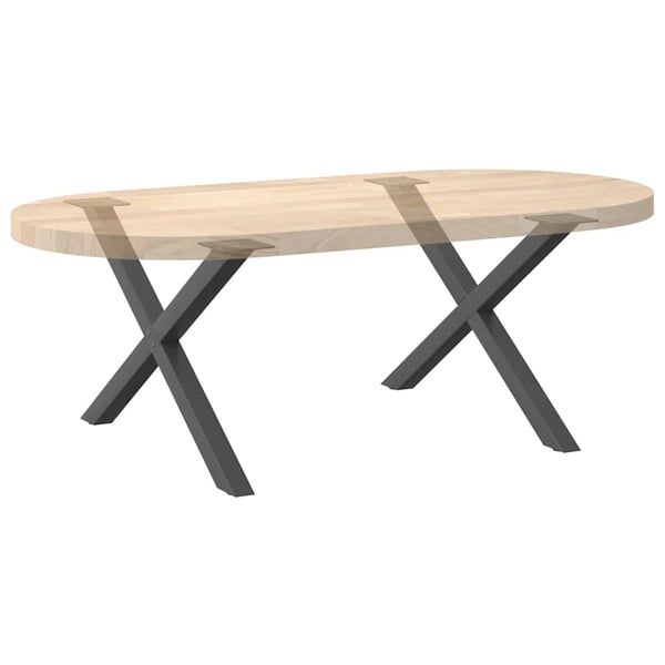 vidaXL Salongbordben X-formet 2 stk antrasitt 70 x (42-43) cm stål