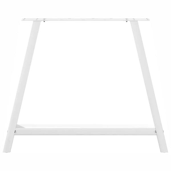 vidaXL Spisebordben A-formet 2 stk hvit 90 x (72-73) cm stål