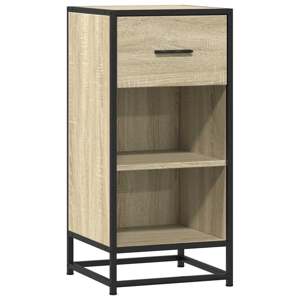 vidaXL skab 35,5x35x76 cm konstrueret træ og metal sonoma-eg