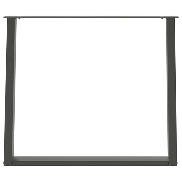 vidaXL Spisebordben U-formet 2 stk antrasitt 90 x (72-73) cm stål