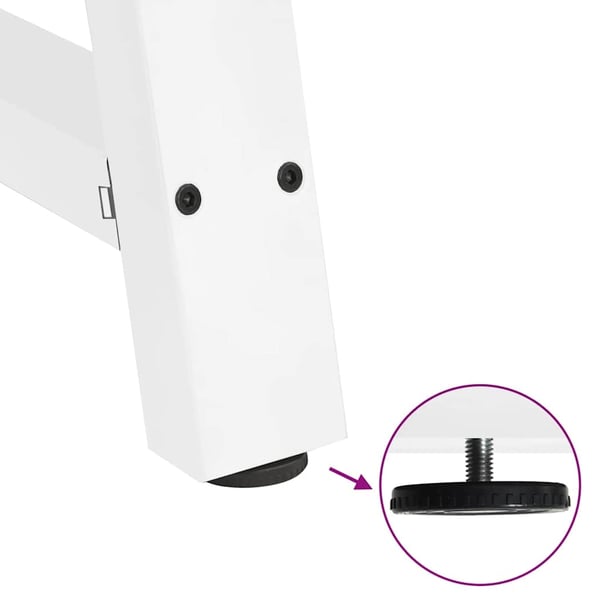 vidaXL sofabordsben A-formet 2 stk. hvid 60x(30-31) cm stål