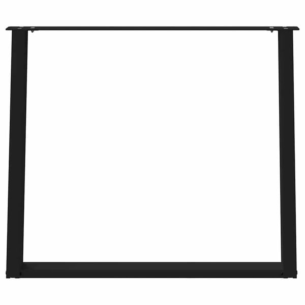 vidaXL spisebordsben U-formet 2 stk. sort 90 x (72-73) cm stål