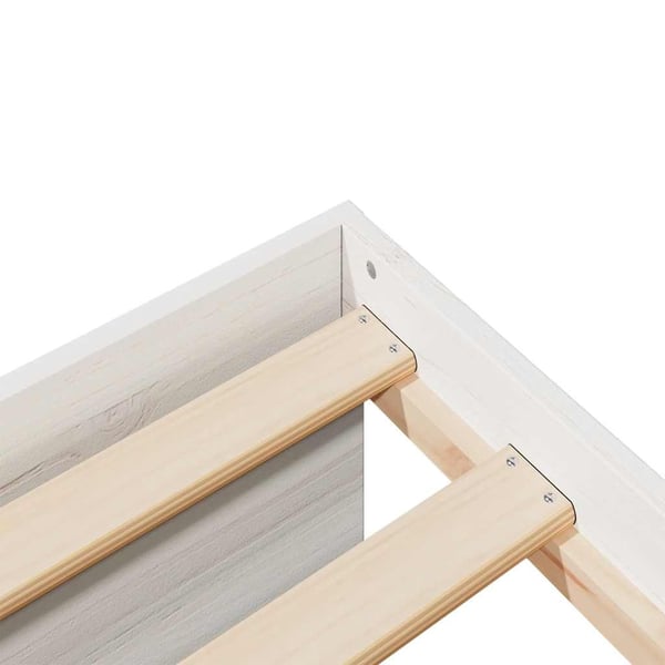 vidaXL Dagseng uten madrass hvit 90x190 cm heltre furu