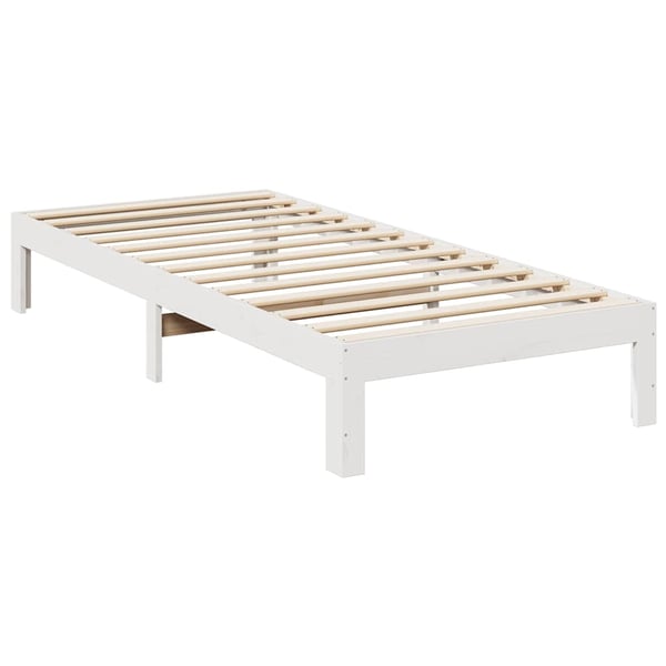 vidaXL Sengeramme uten madrass hvit 80x200 cm heltre furu
